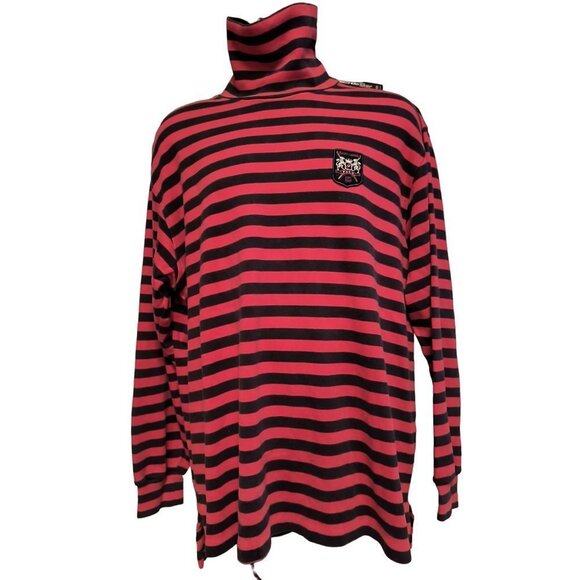 Vintage Polo‎ by Ralph Lauren Turtleneck Red & Blue Men's size XL Large Emblem - Picture 1 of 7
